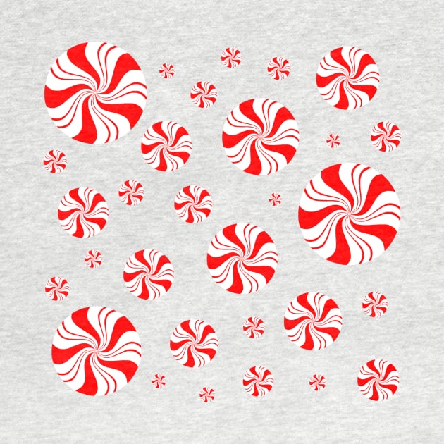 Round Peppermint Christmas Pattern by Art by Deborah Camp